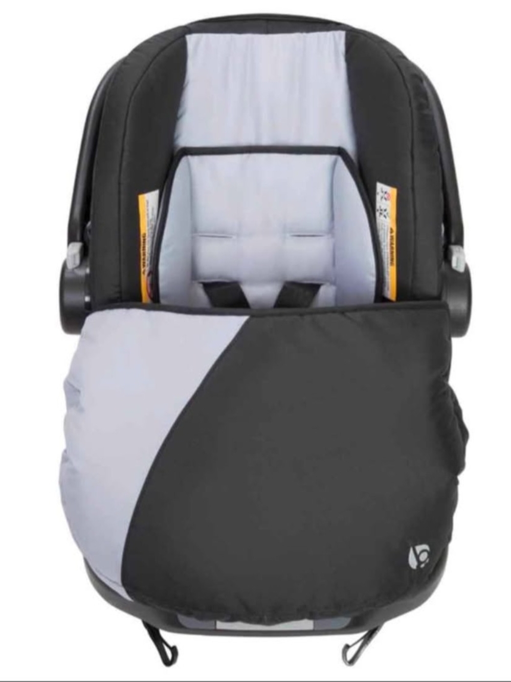 Baby Trend Car Seat Footmuff - Black & Light Gray